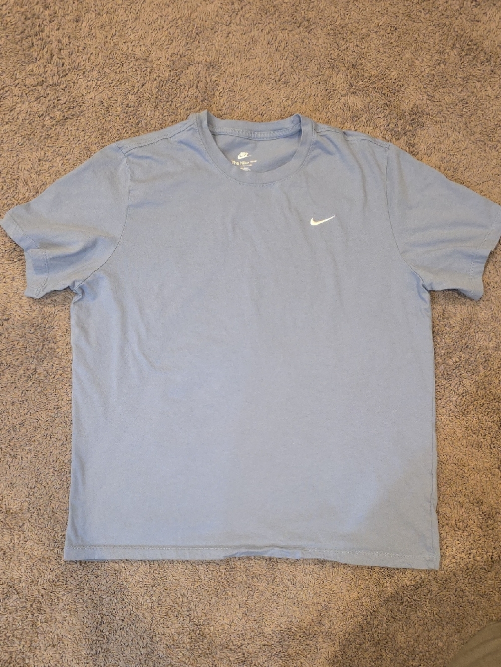 Nike Light Blue Men's Crew Tee with White Swoosh XL